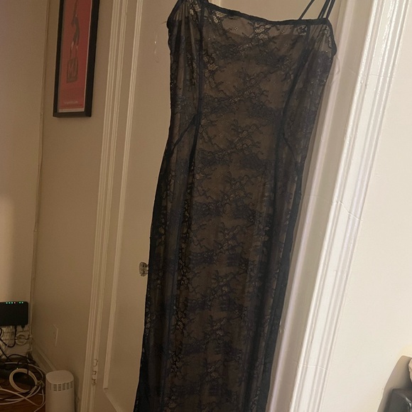 Black Lace Slip Dress - Picture 2 of 6